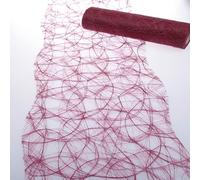 Deko AS GmbH SIZOWEB Table Runner Bordeaux Approx. 25 cm Scalloped Edge Roll 25 Metres 64 W 011 DVD-R