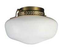 Deko ceiling fan add-on light kit Schoolhouse N 100 / brass antique