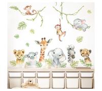 Deko Kinderzimmer DK1027-5 Wall Sticker Jungle Animals Lion Elephant Giraffe Children's Room Wall Sticker Safari Wall Decoration