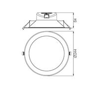 Deko-Light Acrux LED recessed ceiling light, Ø 24 cm, black, CCT
