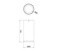 Deko-Light Lucea 20 W black LED surface-mounted downlight