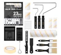 DEKO Paint Roller Set, 23-Pieces Paint Rollers and Trays Sets, Professional Roller Sets for Painting Walls, Garden Fencing, Edges and Home Painting