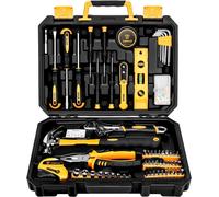 DEKO Tool Kit Set Box 100 Pieces Home Repair DIY Tools Basic Hand Toolbox Sets