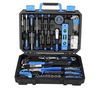 DEKO Tool Kit Set Box 100 Pieces Home Repair DIY Tools Basic Hand Toolbox Sets for Home,Blue