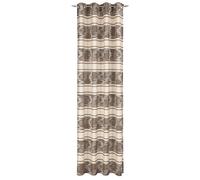 Deko Trends Stanza Fabric Beige/Brown 6237112 88 Eyelet Curtain 245 x 146 cm