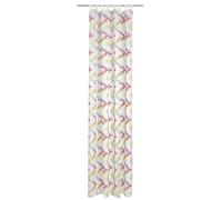 Deko Trends Tab-top curtain, fabric, wool-white-pink-green-turquoise, 245 x 140 x 245 cm