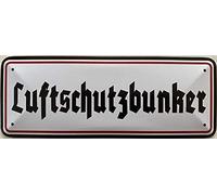 Deko7 Tin Sign 27 x 10 cm Air Protection Bunker