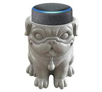 Dekodots Smart Speaker Table Stand (Dog) - Decorative Holder for Amazon Echo Dot or Google Home Mini - Portable Design, No Sound or Microphone Interference - Durable Poly-Resin