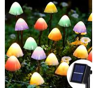 Dekofun 20 LED Mushroom Solar Lights Outdoor Garden, Mushroom Solar Lights with 2 Modes & Memory Function, Waterproof Solar Garden Ornaments for Garden, Pathway, Landscape, Lawn, Patio(Multicolor)