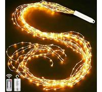 Dekofun 200 Micro LED Fairy Lights 2m * 10 Lines Copper Wire String Lights Battery Operated, 8 Modes Waterproof Hanging Vine String Lights with Remote for Indoor Outdoor Christmas Wedding Bedroom
