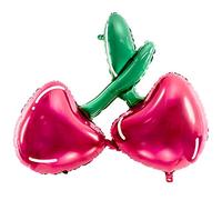DekoHaus Foil Balloon Cherries 88 x 73 cm Party Decorations - 1 Count - Red, Pink - Balloon - Children's Birthday - Children, Families