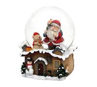 Dekohelden24 501473 Snow Globe with Santa Claus Dimensions L/W/H: 7 x 7 x 9 cm Ball 6.5 cm Teddy