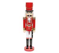 Dekohelden24 521169R Beautiful Nutcracker Soldier in Metallic Red Classic Approx. 50 cm