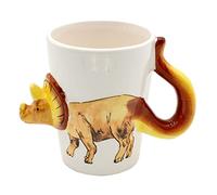 Dekohelden24 Ceramic Coffee Mug with Dino Motif Triceratops Dimensions Height 11 x Diameter 7 cm Capacity Approx. 300 ml
