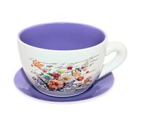 Dekohelden24 Flower Pot Plant Pot Planter Ceramic Colourful L 28 x W 24 x H 14 cm