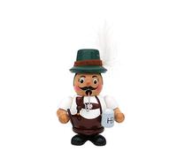 Dekohelden24 Funny Incense Smoker Bavarian with Pretzel and Beer Approx. 12 cm