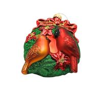 Dekohelden24 Lauschaer Lauscha Christmas Tree Decoration Bauble Glass Ornament Couple Cardinals Colourful L x W x H 8 x 4 x 10 cm