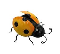 Dekohelden24 Metal Ladybird with Magnet in Yellow/Fridge Magnet Dimensions (L x W x H) Approx. 9.5 x 9.5 x 4.5 cm