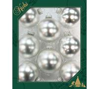 Dekohelden24 Silver Bauble Set of 8 Sterlingsilber