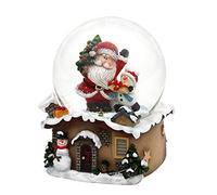Dekohelden24 Snow globe with Santa Claus, dimensions (L x W x H): 7 x 7 x 9 cm, ball diameter 6.5 cm.
