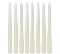 Dekohelden24 Tapered Candles Table Candles Set of 8 in White Size H/Diameter Approx. 25 x 2 cm