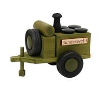 Dekohelden24 Wooden Incense Figurine Goulash Cannon German Armed Forces in Green/Black, L x W x H: 18 x 11.5 x 13 cm