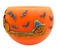 Dekohelden24 XXXL Mega Candle Lantern Halloween Decoration Outdoor Pumpkin Candle Tealight Holder Autumn Decoration Candle Round Size L x W x H 25 x 20 cm