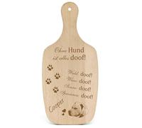 Dekolando Decorative Dog Sign Gift Dog Dogo Argentino Head - Everything Doof- Dog Signs Dog Owner Dog Mum Dog Dad Dog Lover Dog Holder