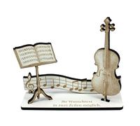 DEKOLANDO Decorative Stand Money Gift Cello Violoncello - Gift for Musicians with Desired Text - Cellist & Cellist - Classic Chamber Music Film Music Gift Idea
