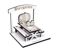 DEKOLANDO Money Gift Beer Garden Personalised with Desired Text - Money Packaging Father's Day Gift Men's Day Beer Gift Idea - 13 x 12 cm