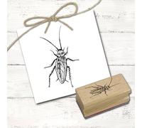 Dekolando Motif Stamp Cockroach Kitchen Cockroach Wooden Stamp Beetle Insect Impression 38 x 58 mm