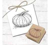 Dekolando Motif Stamp Large Pumpkin Autumn Stamp Wooden Stamp Scrapbooking - Imprint 48 x 38 mm