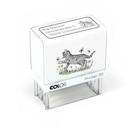 Dekolando Personalised Children's Stamp with Name and Address - Name Stamp for Children with Cat Motif - Kitten Address Stamp for Students/School - Gift for School