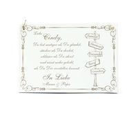 Dekolando Personalised Sign with Name - Gift School Graduation, Abi, Youth Consecration, Communion, Confirmation - New Stage of Life Saying - Signpost Wooden Sign 18 x 13 cm
