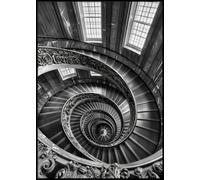 Dekomundo Spiral Staircase Architecture Poster, 30 x 40 cm for Framing, Modern Wall Decoration for Living Room, Bedroom and Office