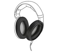 Dekoni Audio Midnight Earpadz for Sennheiser HD598, PC37x Gaming Headset - Faux Leather, Black, 2 Pair