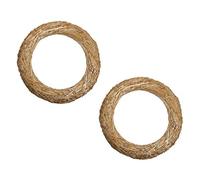 DekoPrinz® Straw Wreaths, Pack of 2, 50 cm Diameter, 8 cm Thick, Straw Romans, Door Wreath, Decorative Wreath, Blank Wreath, Straw Ring