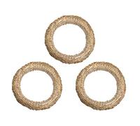 DekoPrinz® Straw Wreaths, Pack of 3, 30 cm Diameter, 5 cm Thick, Straw Romans, Door Wreath, Decorative Wreath, Blank Wreath, Straw Ring
