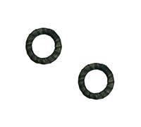 DekoPrinz Straw Wreaths with Fleece, Pack of 2, Diameter 55 cm | 8 cm Thickness | Straw Stop, Door Wreath, Decorative Wreath, Blank Wreath, Strahring