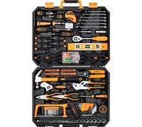 DEKOPRO Home Tool Kit, Protable Complete Basic Hand Repair General Tool Sets.Tool Box with Rip Claw Hammer,Lineman's Plier, Measure Tape Rule & Plastic Toolbox Storage Case for Men Women-228 -PCs