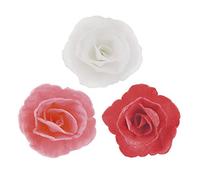 Dekora - 126065 Edible 36 Variety Roses Waffle Cake Decorations, Multi-Coloured