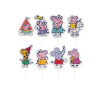 dekora 16 Peppa Pig Paper Cake Toppers, Multi-Colour