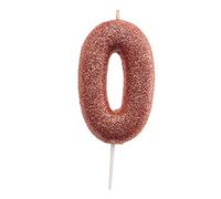 dekora 345349 Glitter Number Candles for Birthday Cake Pink, 0