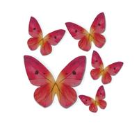 dekora - 3D Edible Wafer Butterflies - 79 Pink Toned Decorations - Easy Cake Toppers - 3-6 cm - Ideal for Birthday Cakes & Parties