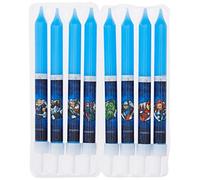 Dekora - Set of 3D Birthday Candles from Avengers for Children's Cakes - 8 Candles Decorative Birthday Candles