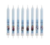 dekora Set of 3D Frozen for Children's Cakes-8 Decorative Birthday Candle, Wax, Multicoloured, Standard Size