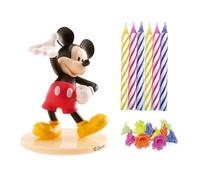 dekora | Birthday Cake Decoration | PVC Mickey Kit with 10 Cake Candles | Attractive Design