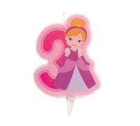Dekora - Birthday Decoration Candle Princess - Number 3