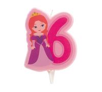 Dekora - Birthday Decoration Candle Princess - Number 6