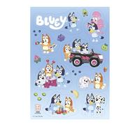 dekora - Bluey Edible Cake Decoration, A5 Edible Paper Cut-Out Sheet with 8 Designs, Bluey Birthday Decorations with Bingo for Cakes and Cupcakes, Gluten Free, Lactose Free, Suitable for Vegetarians